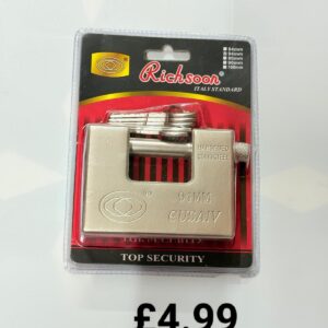 heavy duty pad lock with 5 keys 84mm